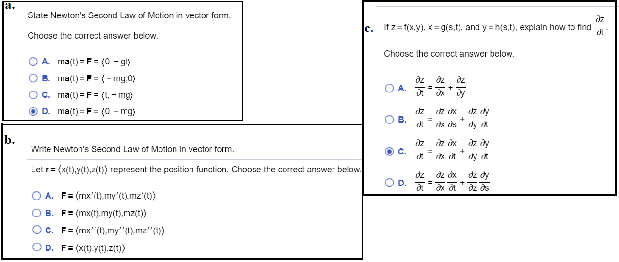 Solved A State Newton S Second Law Of Motion In Vector F Chegg Com