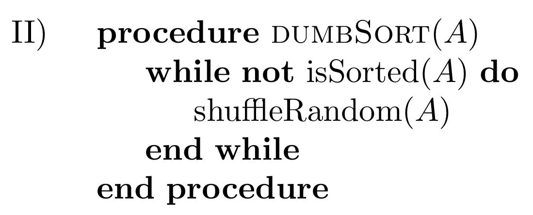 Solved I) procedure GIANTSORT(A) i = 1 n = len(A) while in | Chegg.com