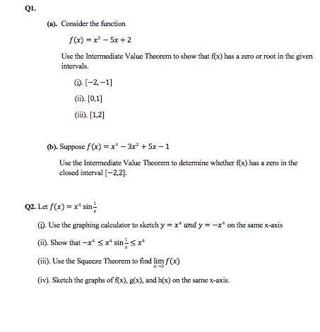Solved Q1. (a). Consider the function f(x) = x* - 5x +2 Use | Chegg.com