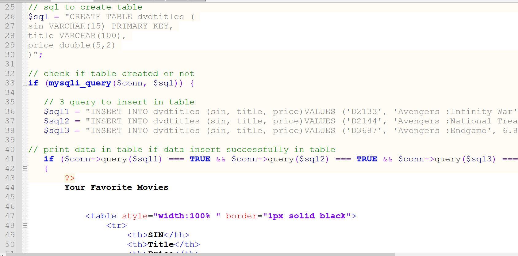 Solved I need help with assignment . I wrote the PHP code | Chegg.com
