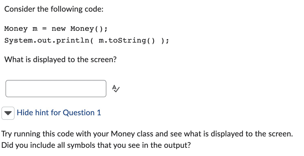 Solved java question, please solve // | Chegg.com