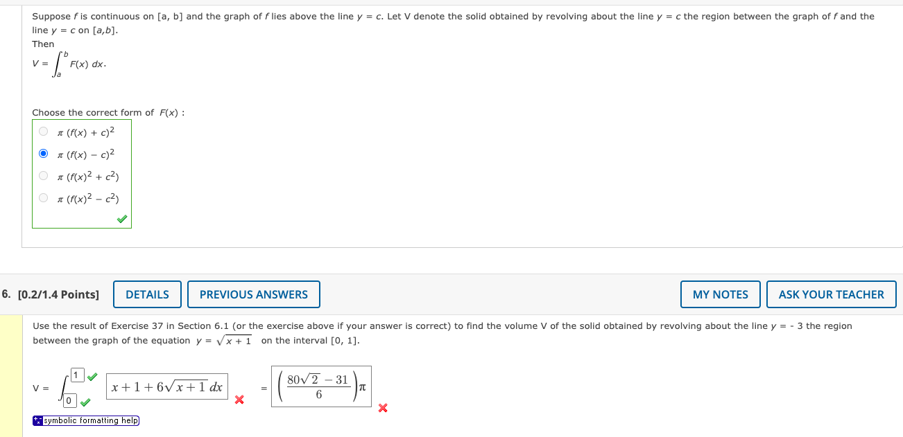 Solved Suppose F Is Continuous On A B And The Graph Of Chegg Com