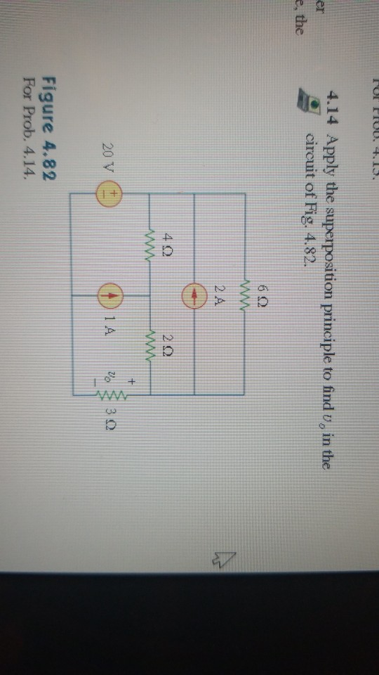Solved 4.14 Apply the superposition principle to find o, in | Chegg.com