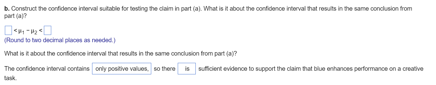 Solved b. Construct the confidence interval suitable for | Chegg.com