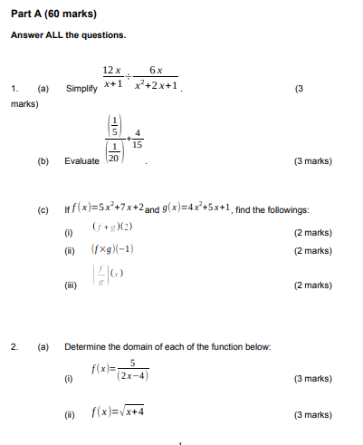 Solved Answer ALL the questions. 1. (a) Simplify | Chegg.com