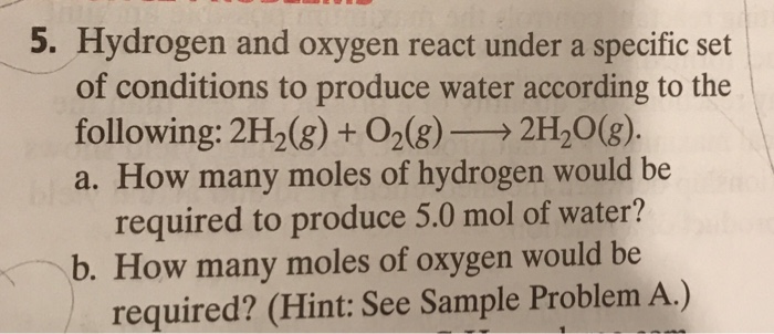 Solved Hydrogen And Oxygen React Under A Specific Set Of Chegg Hot