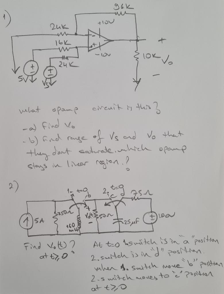 Solved gek w 0 tlou 2uk N 16k + . . { lok va 24K what opamp | Chegg.com