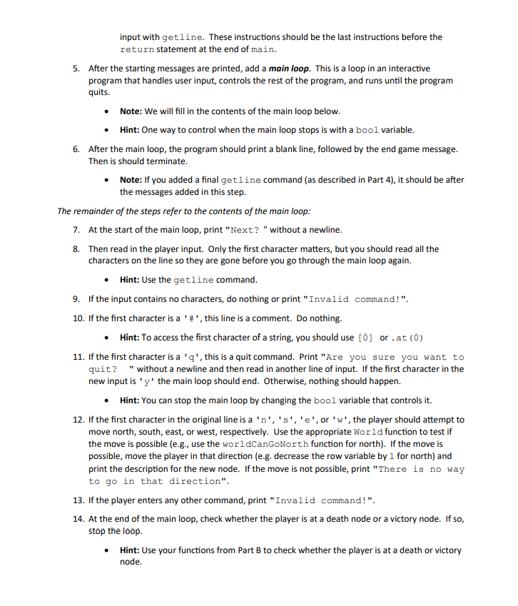 Solved C++.... write code from Part C point 6 and full Part | Chegg.com