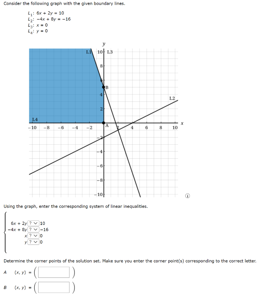 solved-l1-6x-2y-10l2-4x-8y-16l3-x-0l4-y-0-using-the-graph-chegg