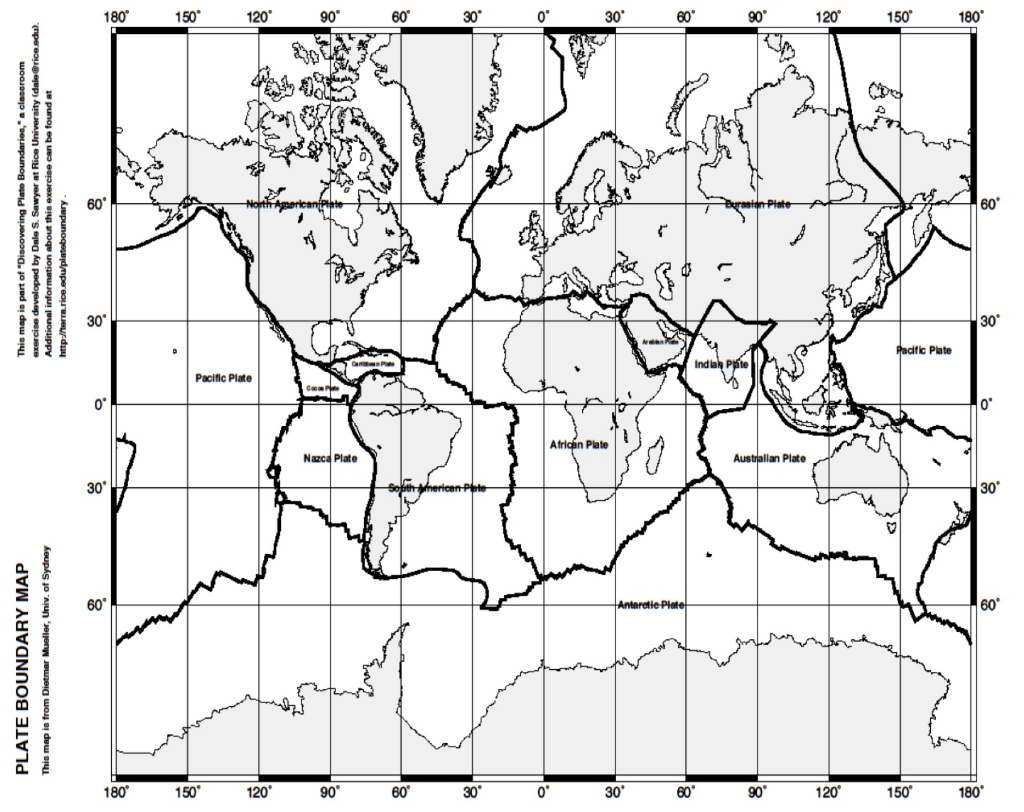 Solved Mark on the map where you would expect each type of | Chegg.com