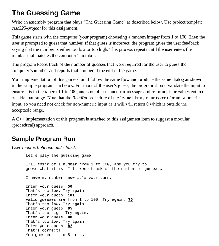 Solved I need this in x86 assembly language asm, thank | Chegg.com