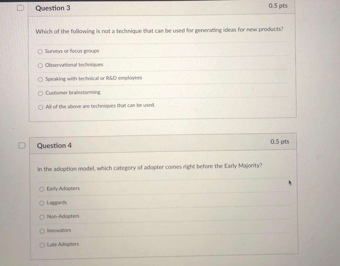 Solved Question 3 0.5 pts Which of the following is not a | Chegg.com