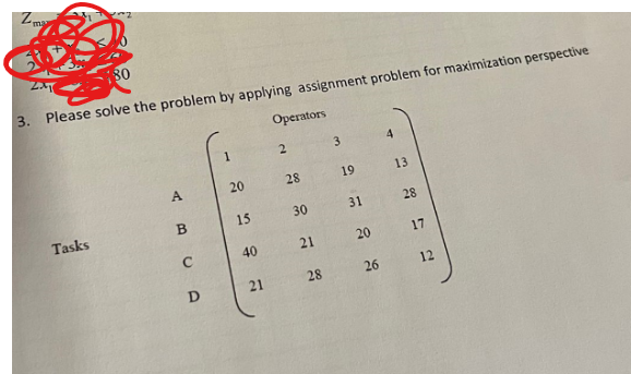 Solved 3 Please Solve The Problem By Applying Assignment Chegg