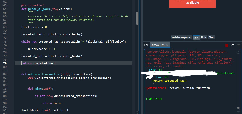 Solved Why am I getting the error return | Chegg.com