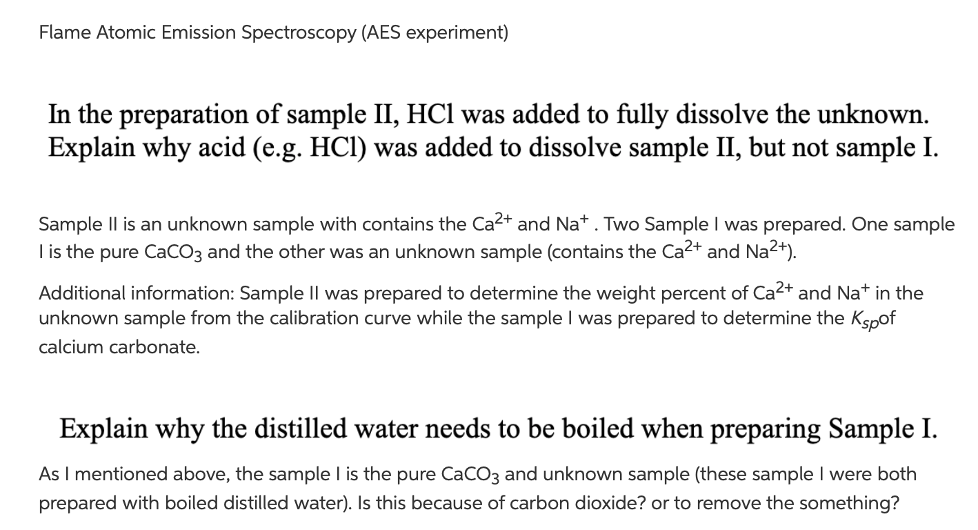 This is the question about the flame emission | Chegg.com