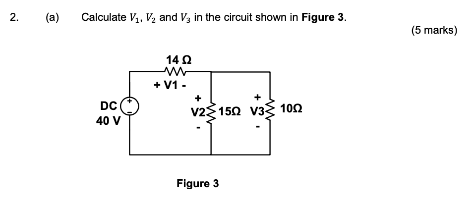 Solved (a) Calculate V1, V2 and V3 in the circuit shown in | Chegg.com