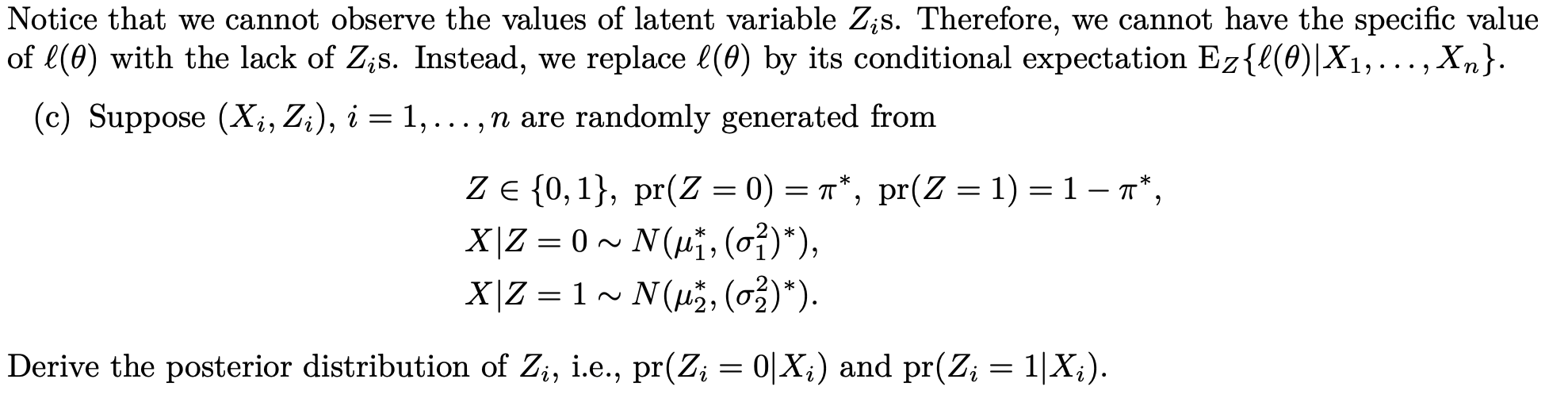 Solved Suppose that the Gaussian Mixture Model is generated | Chegg.com