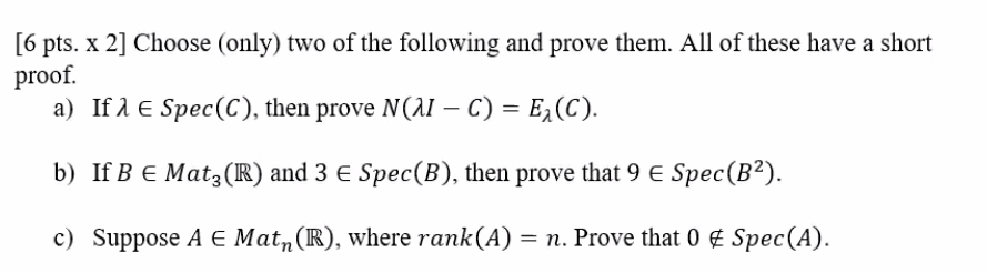 Solved 6 Pts X 2 Choose Only Two Of The Following An Chegg Com