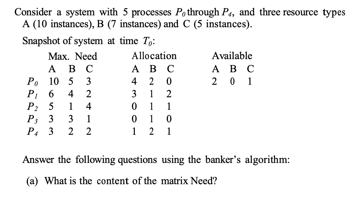 Solved b. Is the system in a safe state? If yes, provide