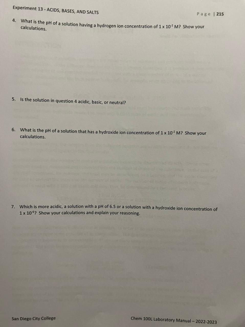 Solved 4. What is the pH of a solution having a hydrogen ion | Chegg.com