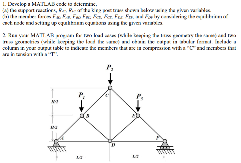 Solved 1. Develop a MATLAB code to determine, (a) the | Chegg.com