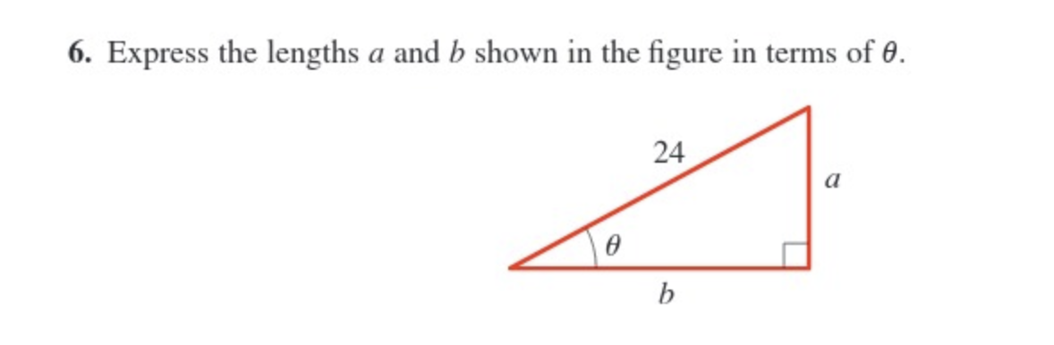 Solved 5. Find tanθ+sinθ for the angle θ shown.6. Express | Chegg.com