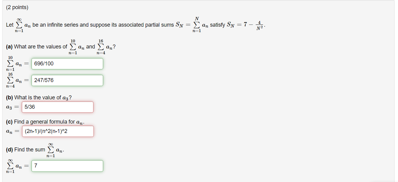 Solved Let N 1 An N 1 An Be An Infinite Series And Chegg Com