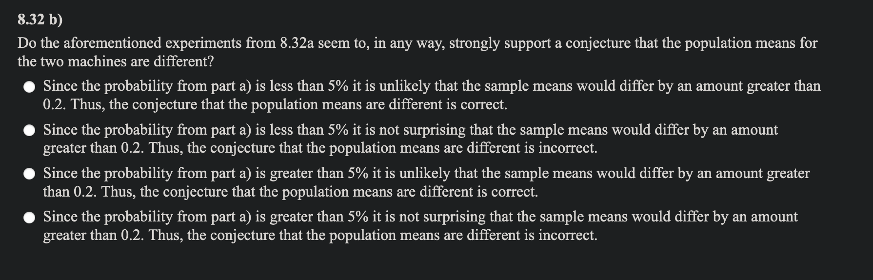 Solved 8.32 A) Two Different Box-filling Machines Are Used 