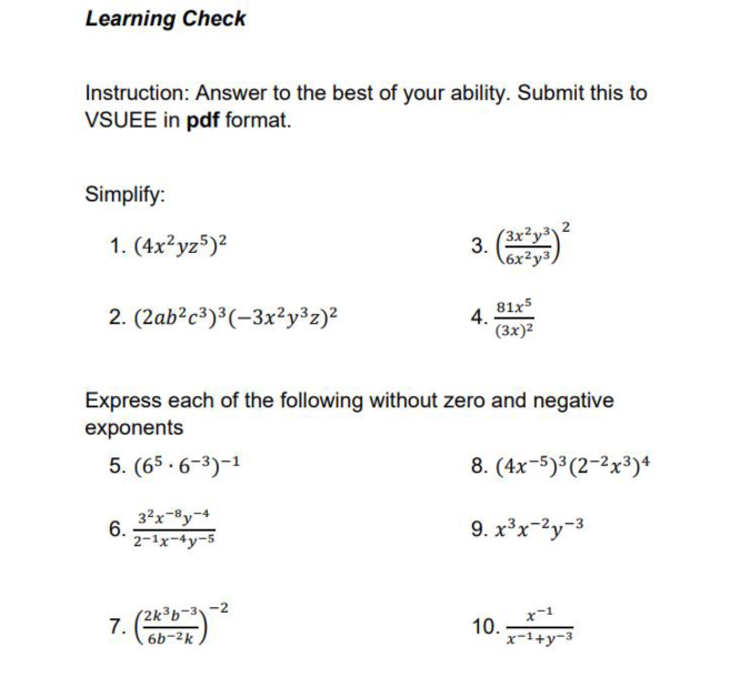 Solved Learning Check Instruction: Answer to the best of | Chegg.com