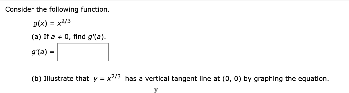 Solved Consider the following function. g(x) = x2/3 (a) If a | Chegg.com