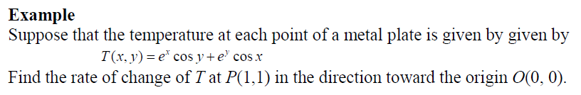 Solved Example Suppose that the temperature at each point of | Chegg.com