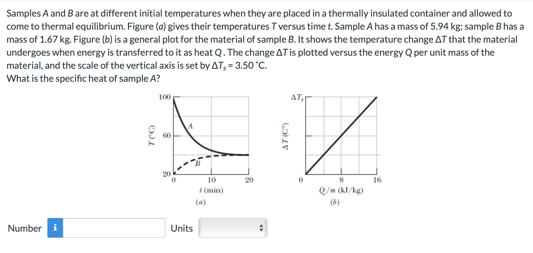 Solved Samples A And B Are At Different Initial Temperatures | Chegg.com