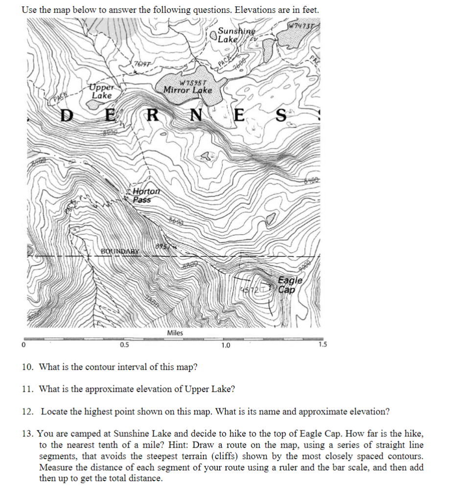 Solved Use the map below to answer the following questions. | Chegg.com