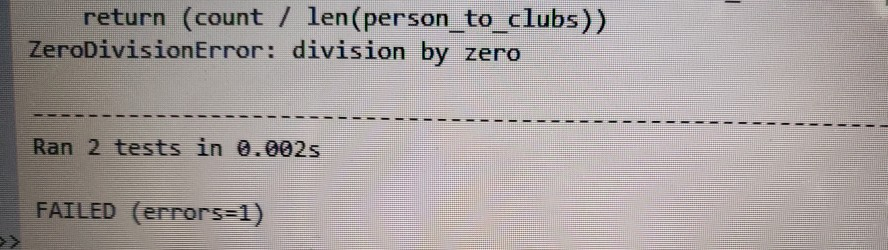 Solved from my unit testing file, it says zero division | Chegg.com