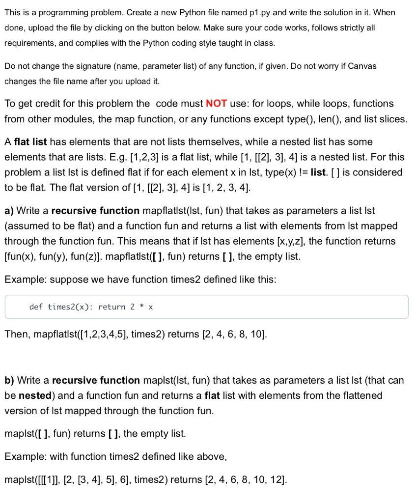 Solved This is a programming problem. Create a new Python | Chegg.com