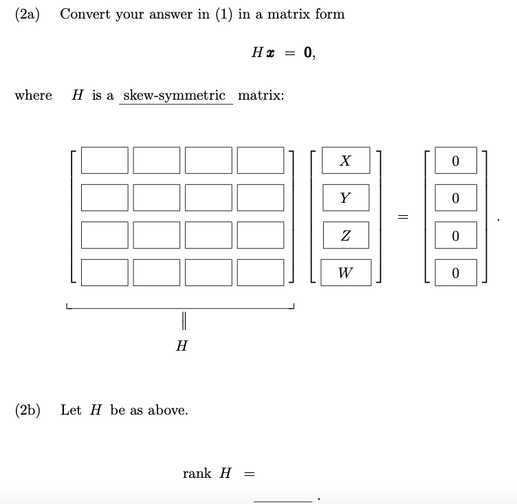 Letl C P3x Y Z W Be A Line With The Plucker I Tak Chegg Com