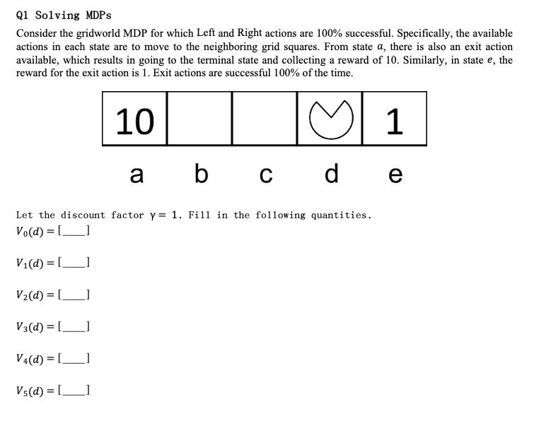 Solved Please solveQ1 ﻿Solving MDPsConsider the gridworld | Chegg.com