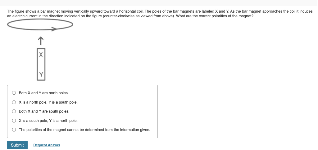 Solved The Figure Shows A Bar Magnet Moving Vertically | Chegg.com