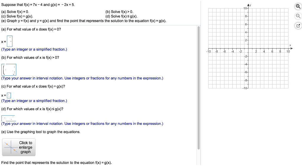 Solved Suppose That F X 7x 4 And G X 2x 5 A Chegg Com