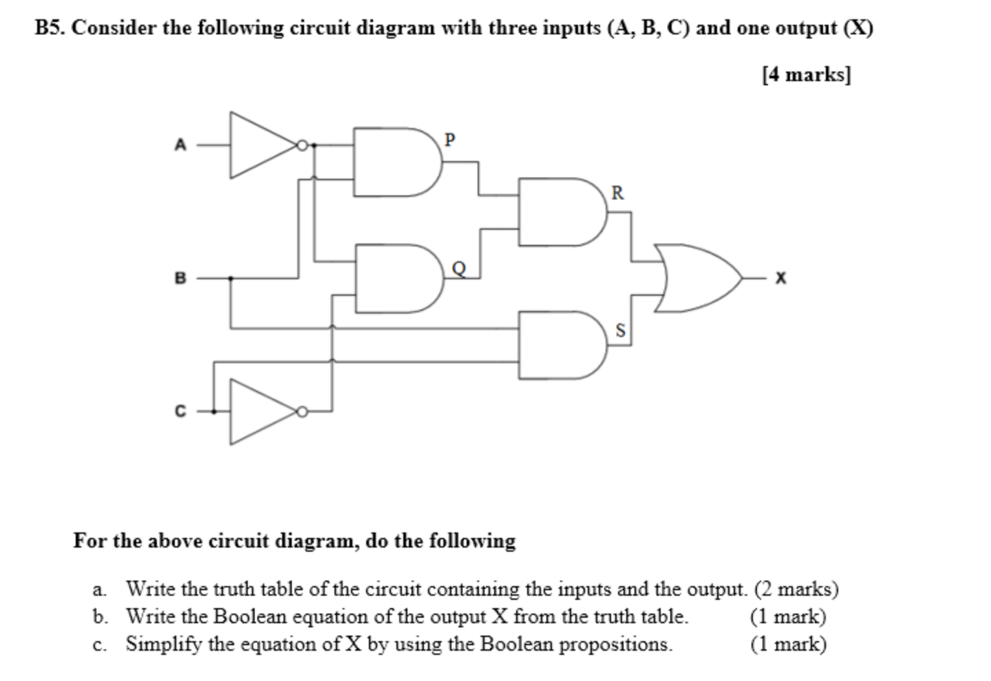 Solved B5. Consider The Following Circuit Diagram With Three | Chegg.com