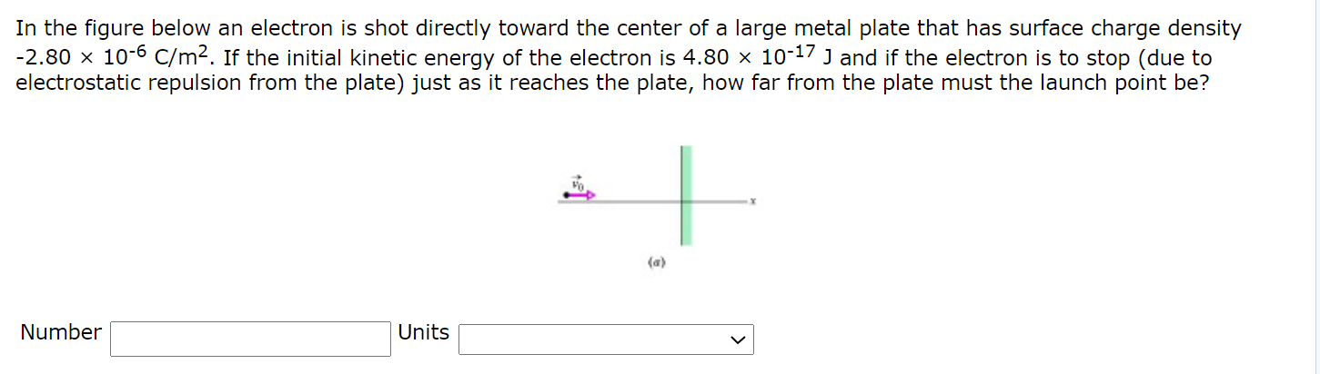 Solved In the figure below an electron is shot directly | Chegg.com