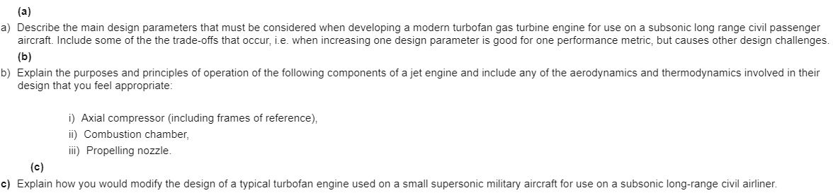 Solved (a) A) Describe The Main Design Parameters That Must | Chegg.com