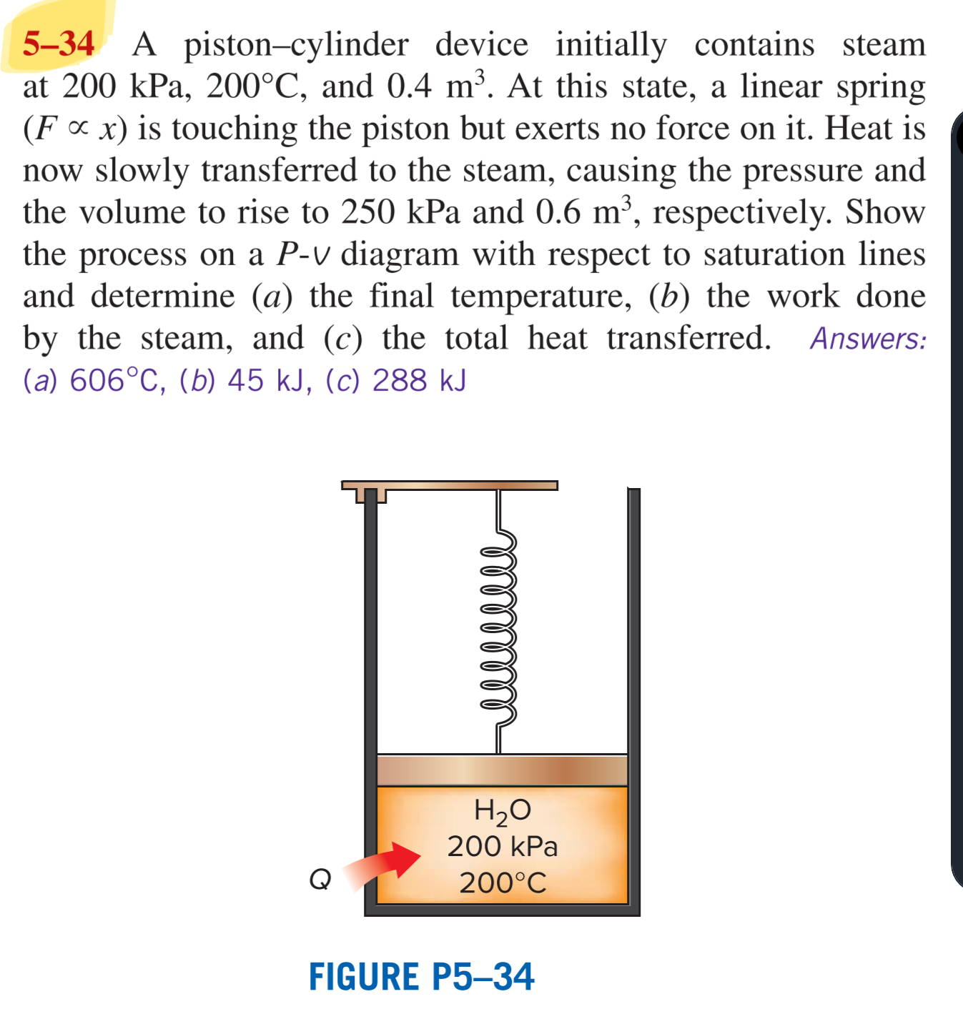Solved 534 A pistoncylinder device initially contains
