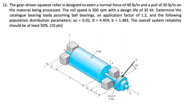Solved 12 The Gear driven Squeeze Roller Is Designed To Chegg