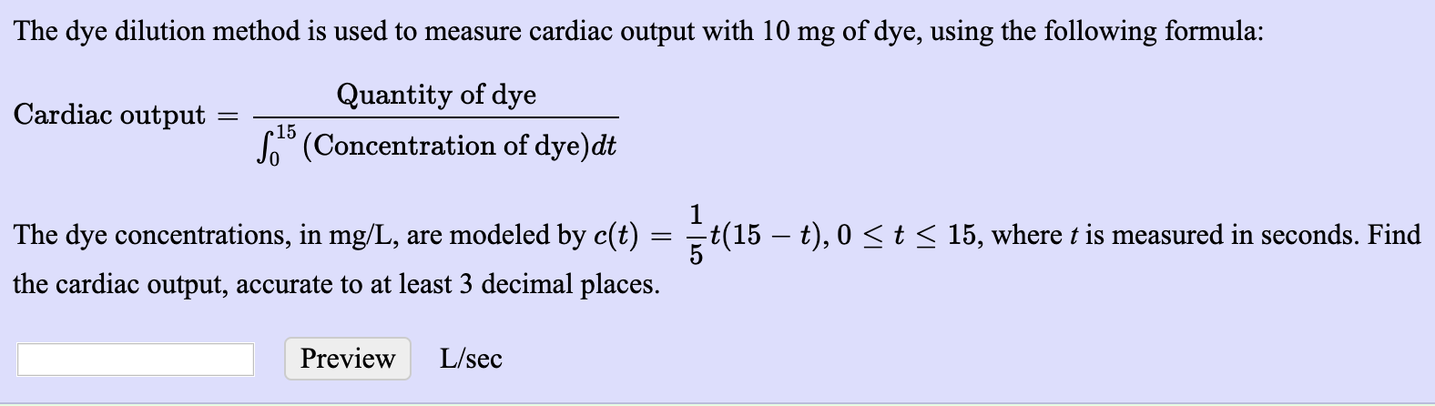 Dye Dilution