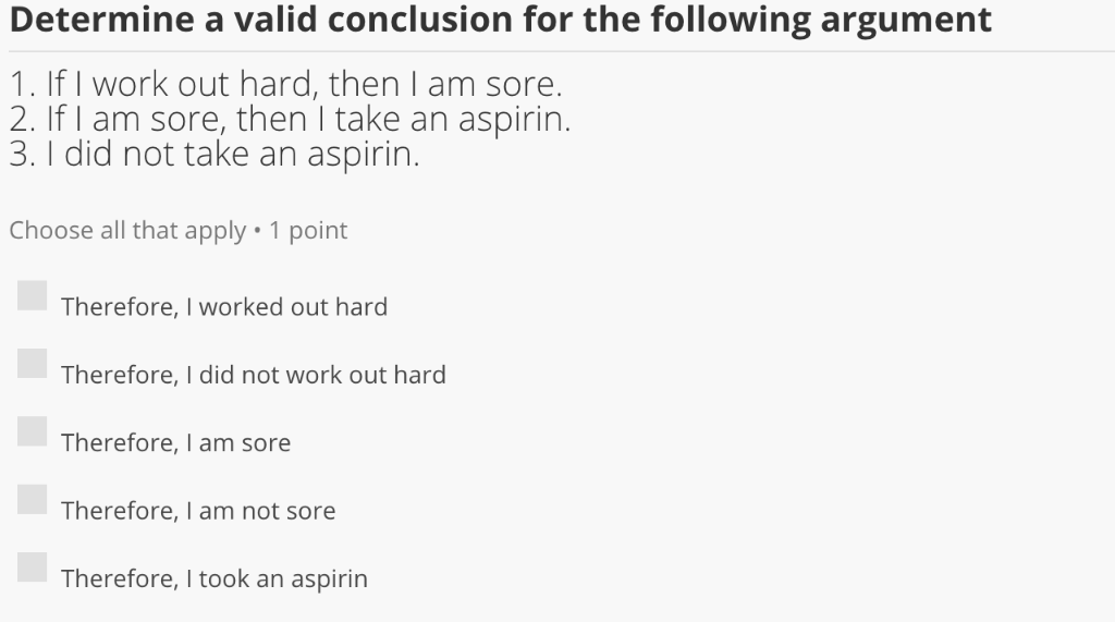 Solved Determine a valid conclusion for the following | Chegg.com