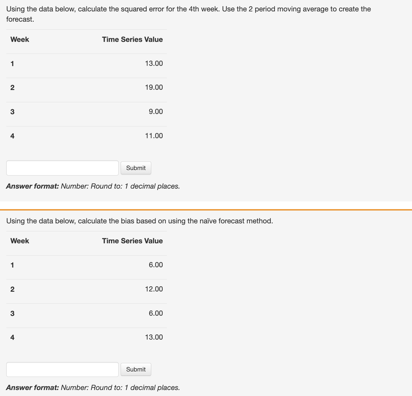 Solved Using the data below, calculate the squared error for | Chegg.com