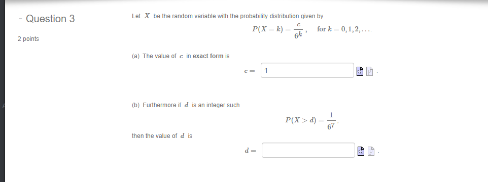 Solved - Question 3 Let X be the random variable with the | Chegg.com