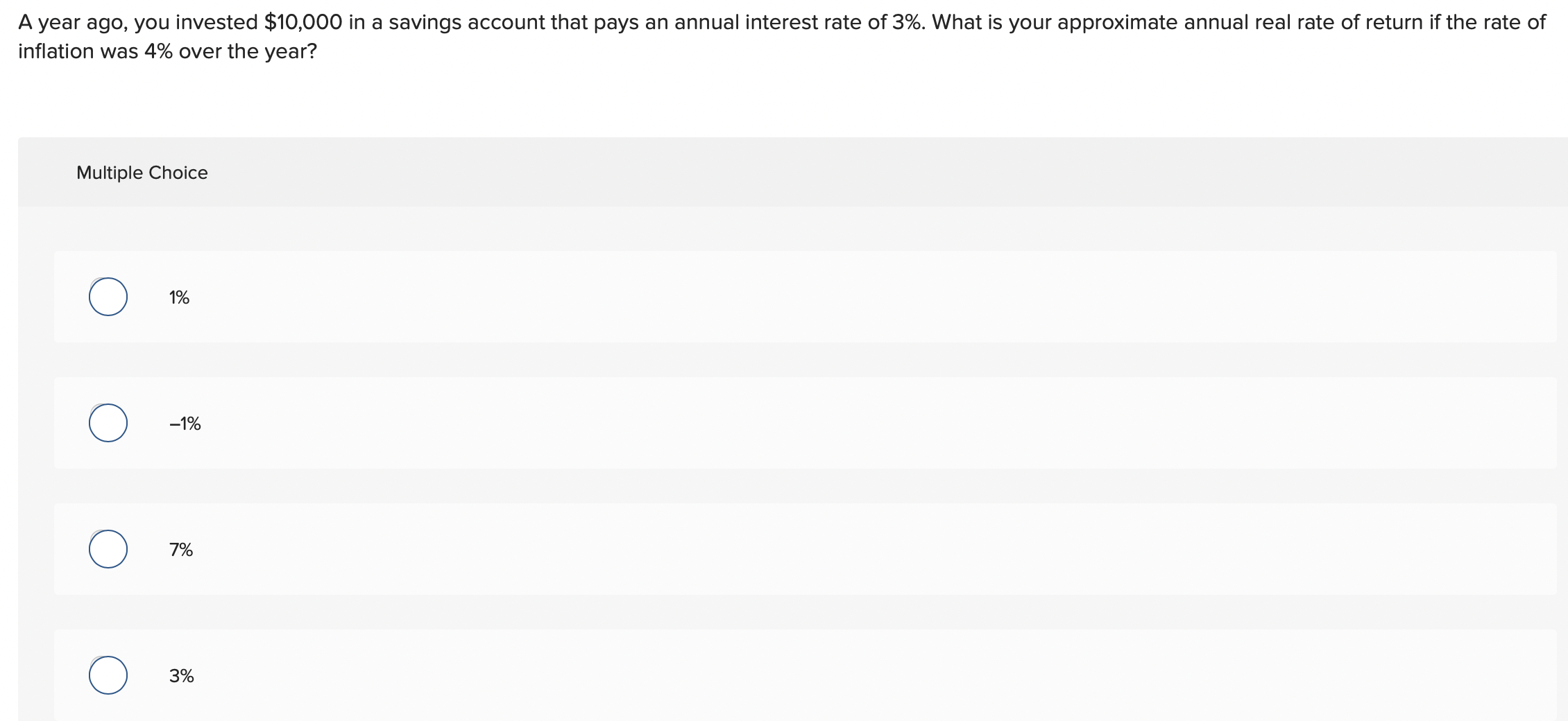 Solved A year ago, you invested $10,000 in a savings account | Chegg.com