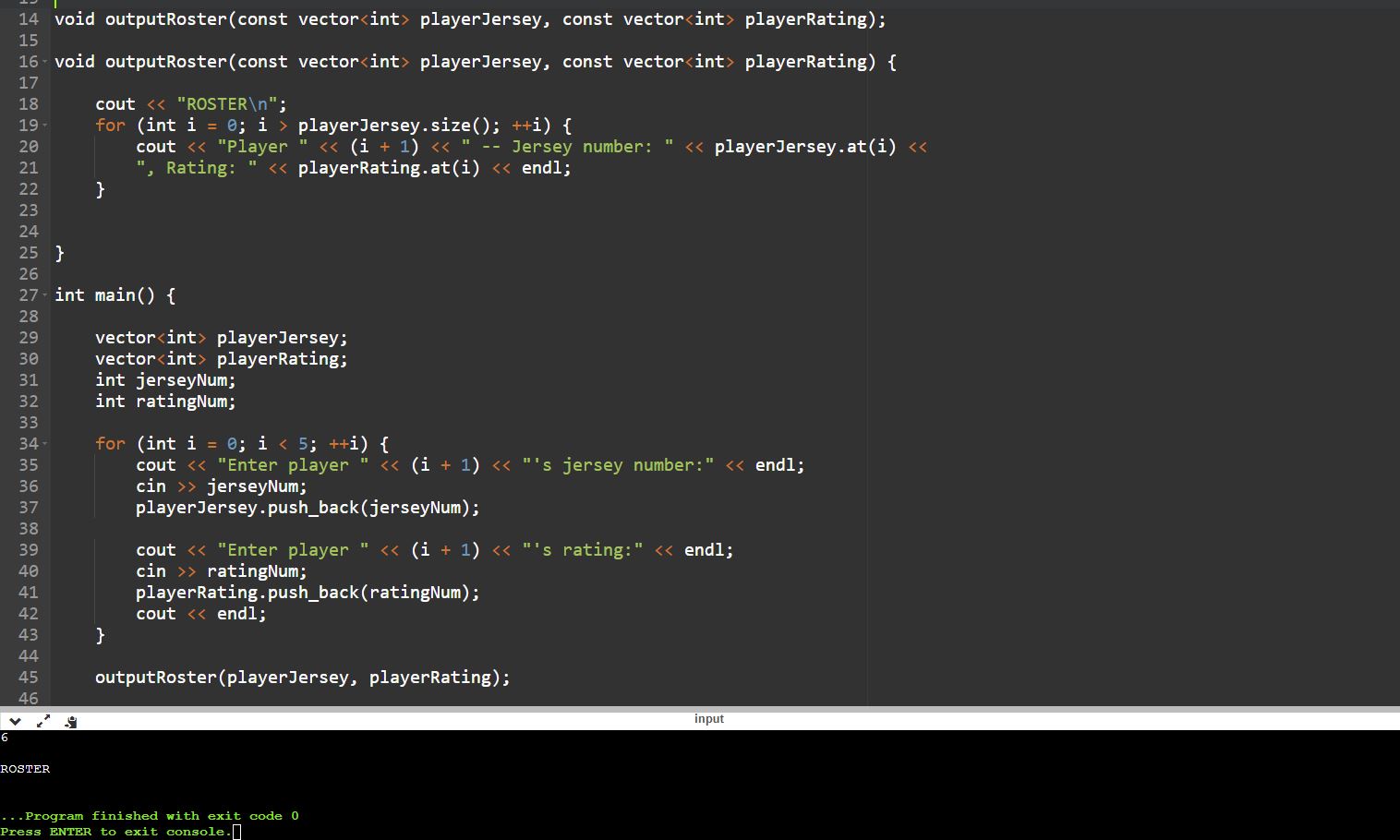 Solved C++ I am writing a program that enters five soccer | Chegg.com